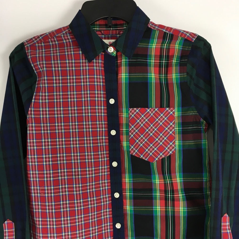 Vineyard Vines Relaxed Plaid Shirt Christmas - Picture 2 of 8